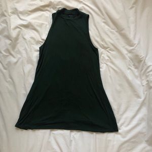 Dark Green High Neck Tank Dress